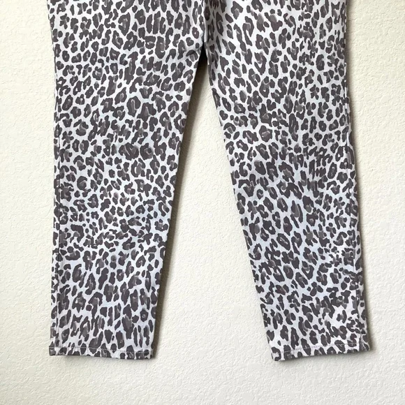Nine West 14 Leopard Print Gramercy Skinny Ankle Jeans Pants - Picture 8 of 16
